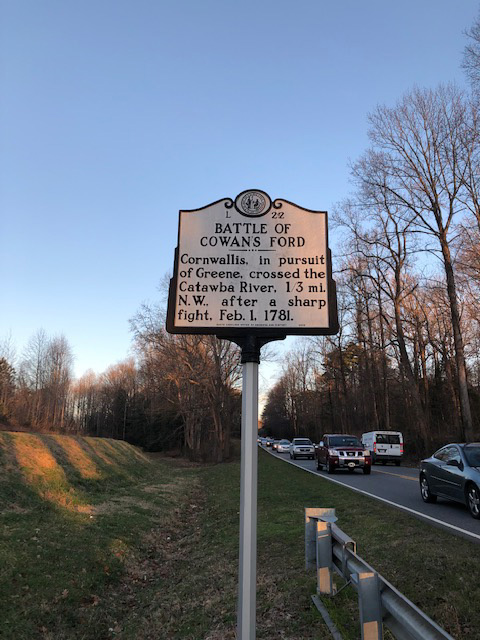 Historical Marker for the Battle of Cowan's Ford